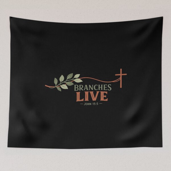 Item preview, Branches Live Christian Growth – John 15:5 Bible Verse designed and sold by stylishdzign.
