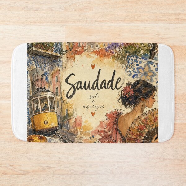Item preview, Saudade - Lisbon Portugal Painted Watercolor Illustration designed and sold by VisualArtsOasis.