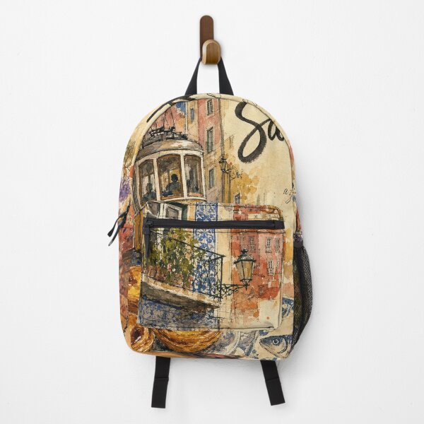 Item preview, Saudade - Lisbon Portugal Painted Watercolor Illustration designed and sold by VisualArtsOasis.