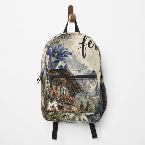 Item preview, Fernweh Bavarian Alps Germany - Watercolor Travel Collage designed and sold by VisualArtsOasis.