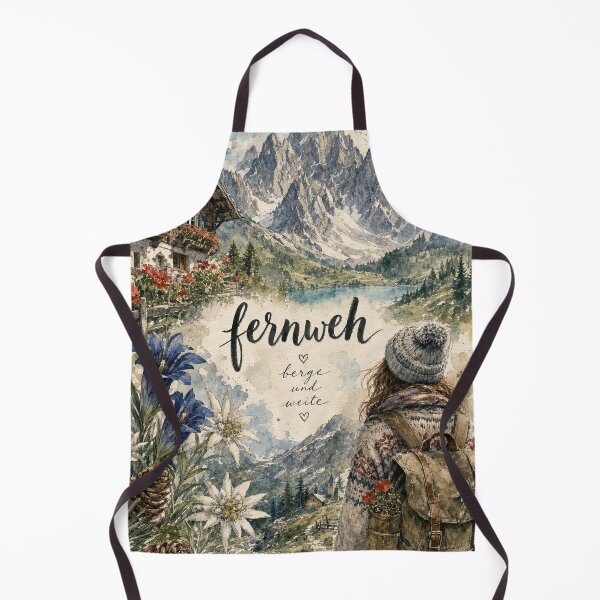 Item preview, Fernweh Bavarian Alps Germany - Watercolor Travel Collage designed and sold by VisualArtsOasis.