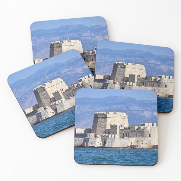 Item preview, Bourtzi water fortress in Nafplio, Peloponnese, Greece, seascape,summertime designed and sold by goceris.