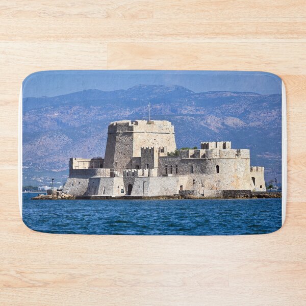 Item preview, Bourtzi water fortress in Nafplio, Peloponnese, Greece, seascape,summertime designed and sold by goceris.
