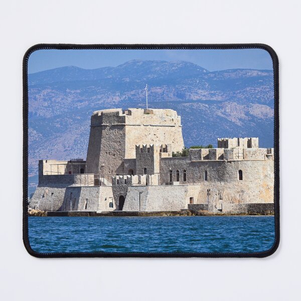 Item preview, Bourtzi water fortress in Nafplio, Peloponnese, Greece, seascape,summertime designed and sold by goceris.