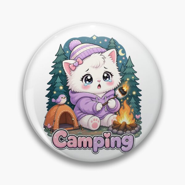 Item preview, Camping cat designed and sold by Kitty-and-Cat.
