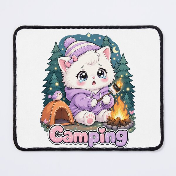 Item preview, Camping cat designed and sold by Kitty-and-Cat.
