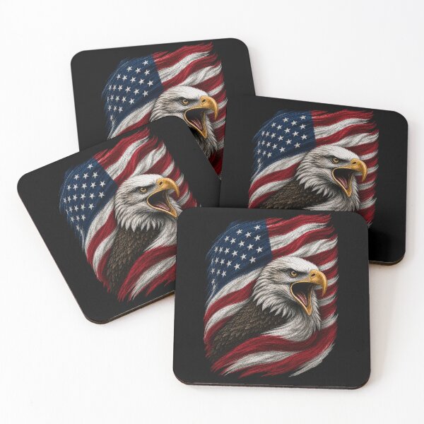 Item preview, Patriotic Bald Eagle American Flag designed and sold by FREENATION2026.