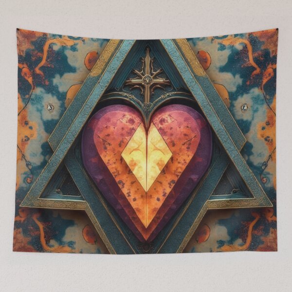 Item preview, Heart in geometric crystal designed and sold by Mianku | Für das Leben.