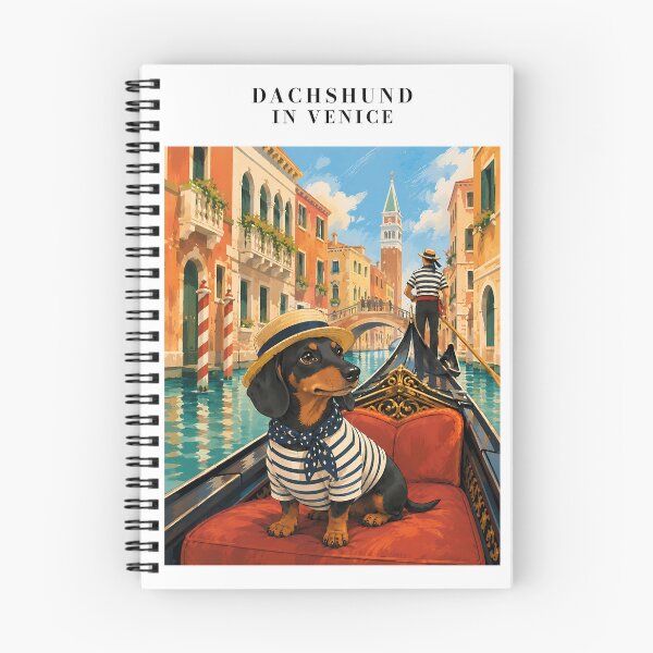 Item preview, Dachshund riding in a gondola in Venice designed and sold by Nomad-Paws.
