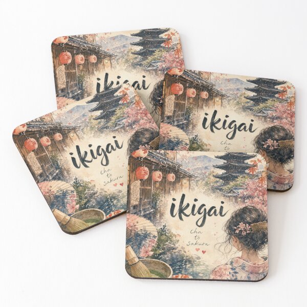 Item preview, Ikigai Kyoto - Japan Hand Painted Watercolor Art designed and sold by VisualArtsOasis.