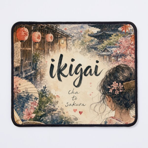 Item preview, Ikigai Kyoto - Japan Hand Painted Watercolor Art designed and sold by VisualArtsOasis.