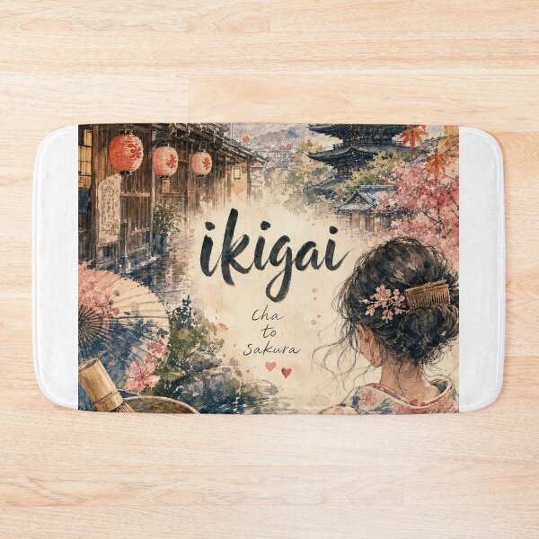 Item preview, Ikigai Kyoto - Japan Hand Painted Watercolor Art designed and sold by VisualArtsOasis.