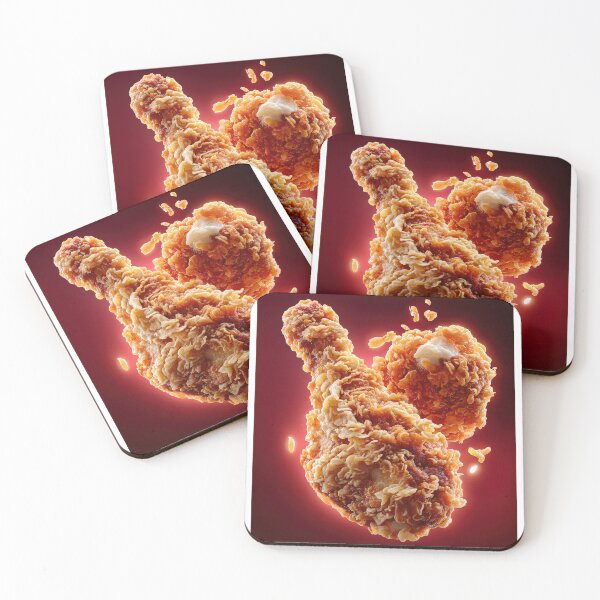 Item preview, Golden Crispy Fried Chicken Drumstick | Crunchy Food Art | Crispy Comfort Food Illustration designed and sold by Grafititee.