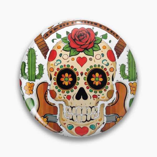 Item preview, Sugar Skull Fiesta - Day of the Dead Guitar Design designed and sold by RoyArt0.