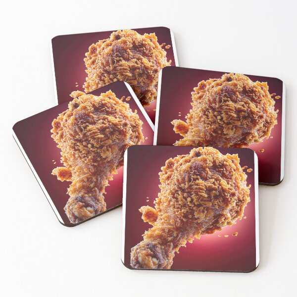 Item preview, Golden Crispy Fried Chicken Drumstick | Crunchy Food Art | Crispy Comfort Food Illustration designed and sold by Grafititee.