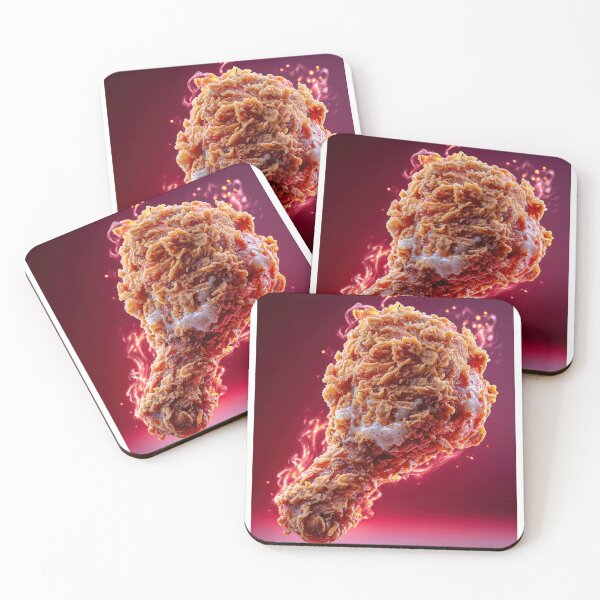 Item preview, Golden Crispy Fried Chicken Drumstick | Crunchy Food Art | Crispy Comfort Food Illustration designed and sold by Grafititee.