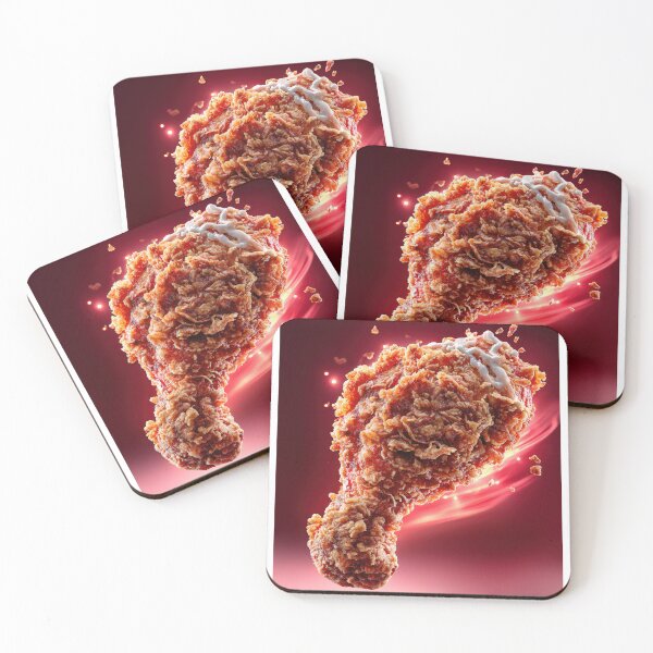 Item preview, Golden Crispy Fried Chicken Drumstick | Crunchy Food Art | Crispy Comfort Food Illustration designed and sold by Grafititee.