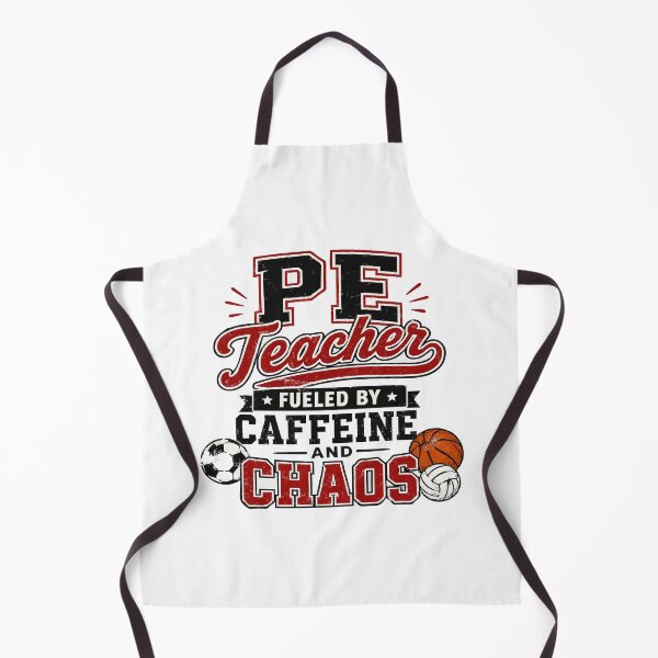 Item preview, PE Teacher Fueled by Caffeine and Chaos Funny Gym Teacher T-Shirt designed and sold by Sunday.Supply.