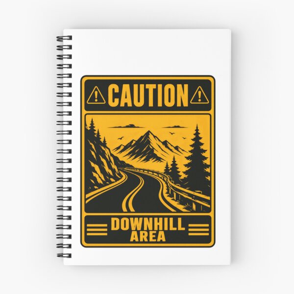 Item preview, Caution Downill Area Mountain Biker Cyclist Driver designed and sold by HumansStuck12.