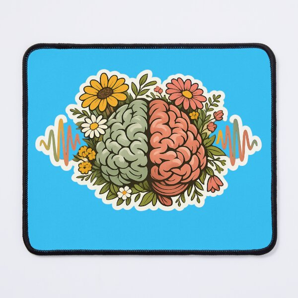 Item preview, Floral Brain Mental Health Soundwave Aesthetic designed and sold by Creative StudioK.