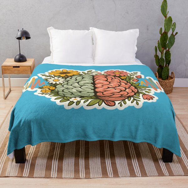 Item preview, Floral Brain Mental Health Soundwave Aesthetic designed and sold by Creative StudioK.
