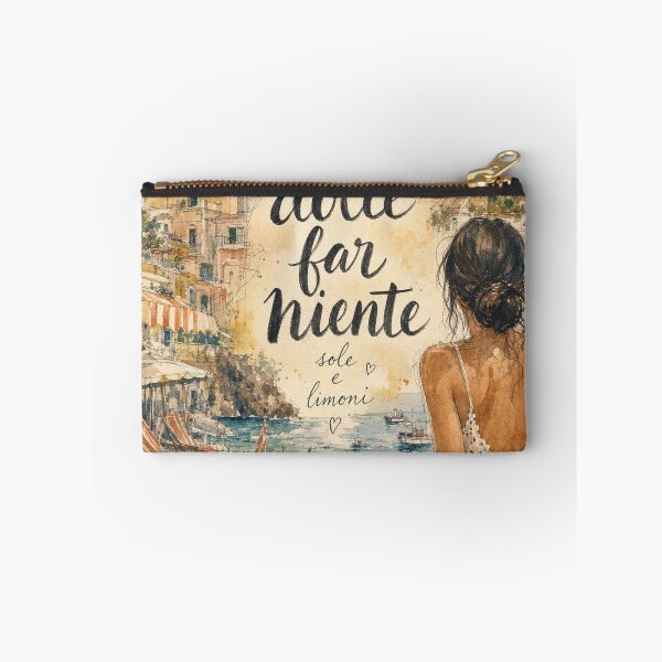 Item preview, Positano Italy Watercolor Art - Dolce Far Niente Hand Painted Collage designed and sold by VisualArtsOasis.