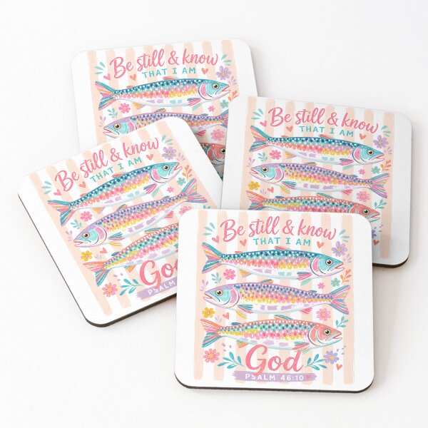 Item preview, Be Still Christian Fish Illustration designed and sold by SurrealSproutz.