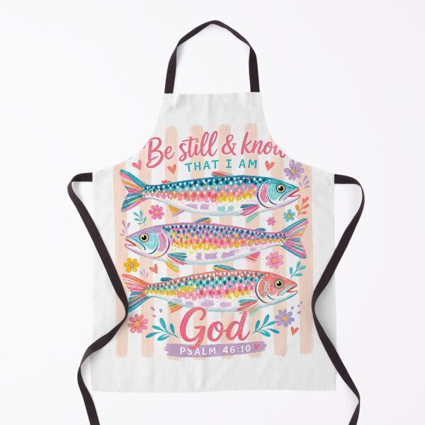 Item preview, Be Still Christian Fish Illustration designed and sold by SurrealSproutz.