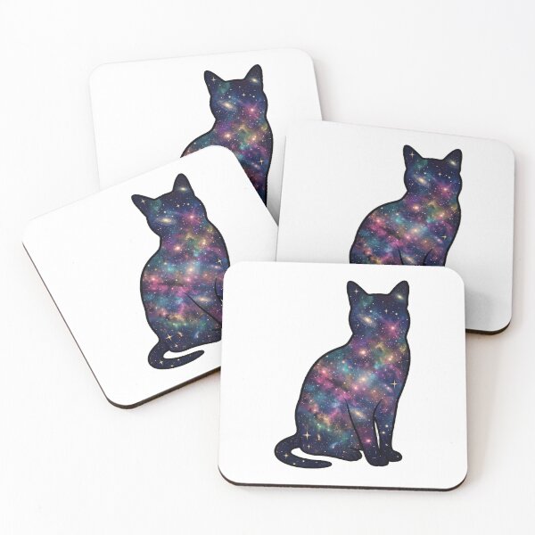 Item preview, Galactic Cat Silhouette designed and sold by Surviving Monday Club.