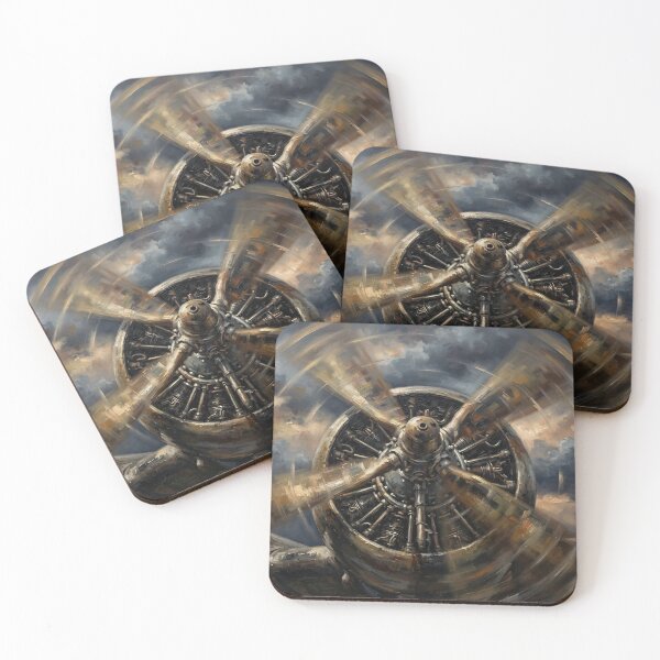 Item preview, Radial Engine Propeller Spinning Storm Clouds Art designed and sold by Jozefin's Studio.