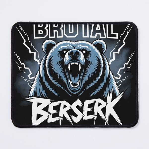 Item preview, Brutal Berserk Roaring Bear Lightning Heavy Metal Design designed and sold by CallanRooke10.