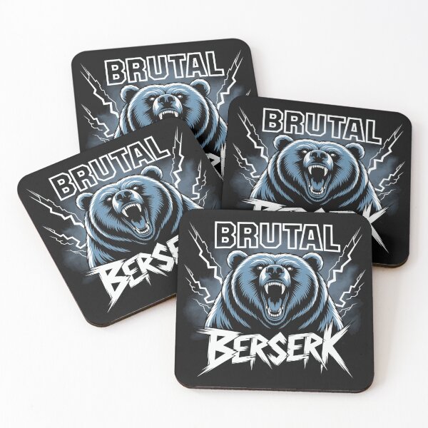 Item preview, Brutal Berserk Roaring Bear Lightning Heavy Metal Design designed and sold by CallanRooke10.