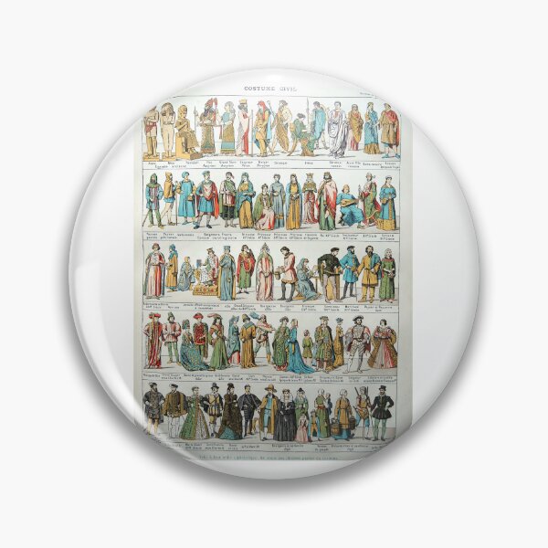 Item preview, Vintage Historical Costumes Fashion Through Ages Chart designed and sold by TeeARTHY.