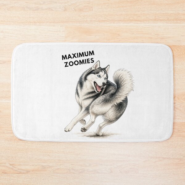 Item preview, Maximum Zoomies Husky | Funny Watercolor Dog Illustration designed and sold by PAPIRO SIGLO XXI.