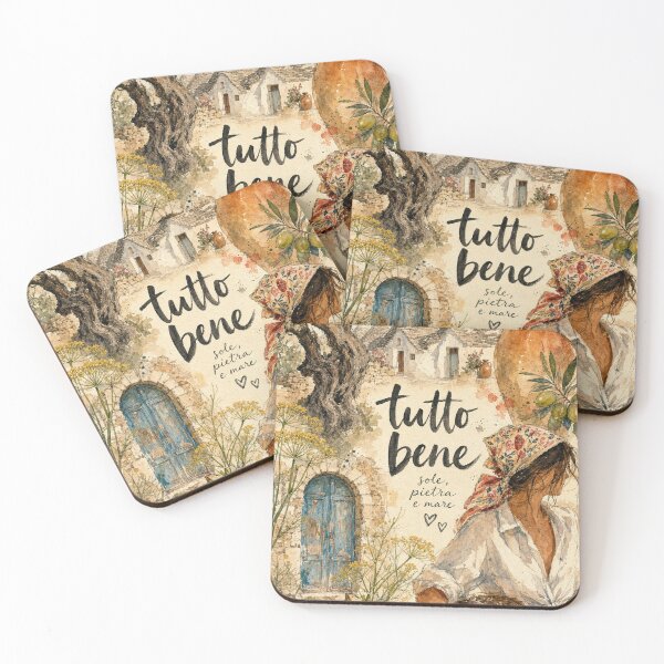 Item preview, Tutto Bene Puglia - Italy Hand Painted Watercolor Art designed and sold by VisualArtsOasis.