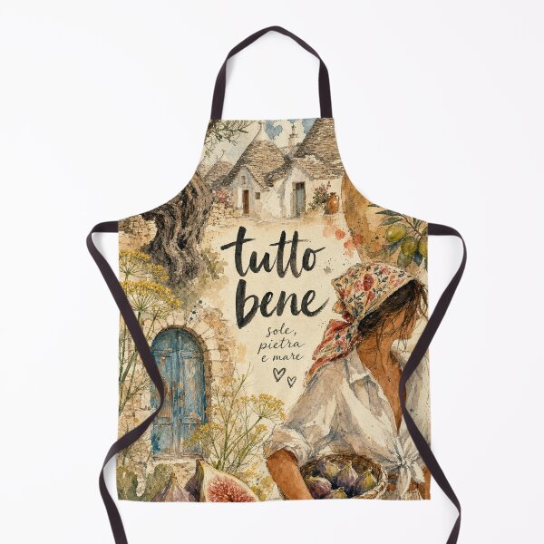 Item preview, Tutto Bene Puglia - Italy Hand Painted Watercolor Art designed and sold by VisualArtsOasis.
