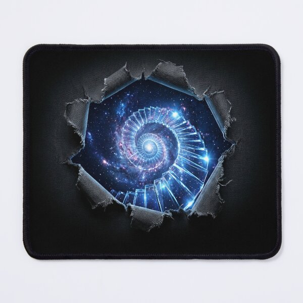 Item preview, Cosmic Spiral Staircase Galaxy Fabric Tear Portal designed and sold by Art JSMY.