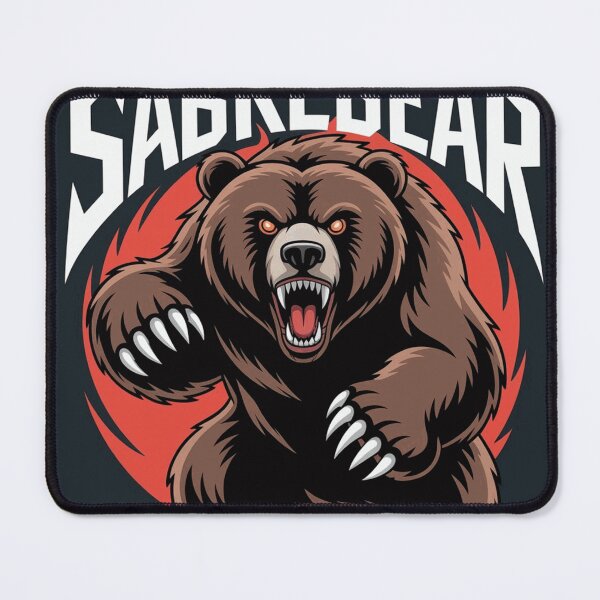 Item preview, Sabre Bear Aggressive Grizzly Retro Mascot Design designed and sold by CallanRooke10.