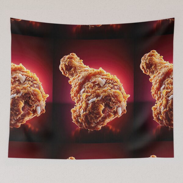 Item preview, Golden Crispy Fried Chicken Drumstick | Crunchy Food Art | Crispy Comfort Food Illustration designed and sold by Grafititee.