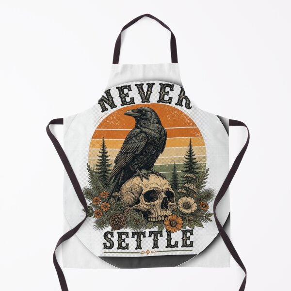Item preview, Never Settle Raven Skull Vintage designed and sold by Del4xe.
