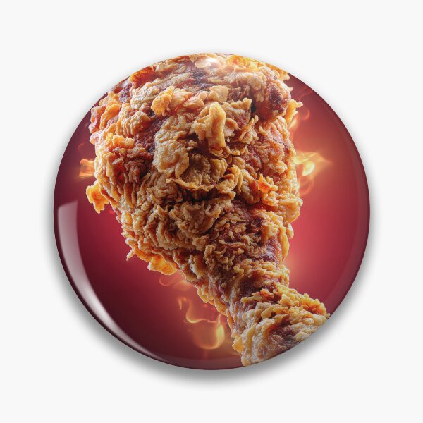 Item preview, Golden Crispy Fried Chicken Drumstick | Crunchy Food Art | Crispy Comfort Food Illustration designed and sold by Grafititee.