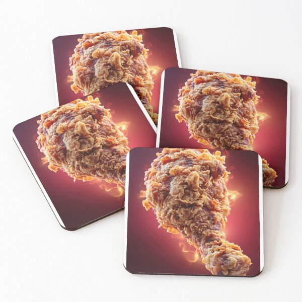 Item preview, Golden Crispy Fried Chicken Drumstick | Crunchy Food Art | Crispy Comfort Food Illustration designed and sold by Grafititee.