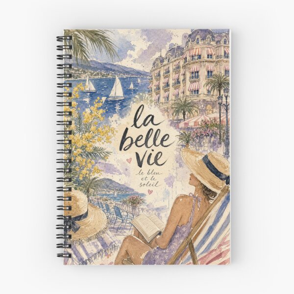 Item preview, La Belle Vie - Cote d Azur France Painted Watercolor Illustration designed and sold by VisualArtsOasis.