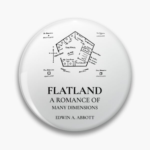 Item preview, Nerdy Flatland A Romance Of Many Dimensions Geometric Cover Math Teacher Black Text designed and sold by MathWare MathClips.