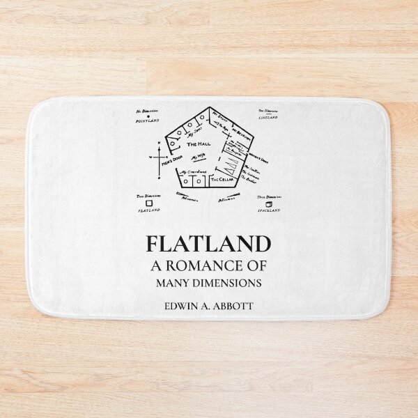 Item preview, Nerdy Flatland A Romance Of Many Dimensions Geometric Cover Math Teacher Black Text designed and sold by MathWare MathClips.