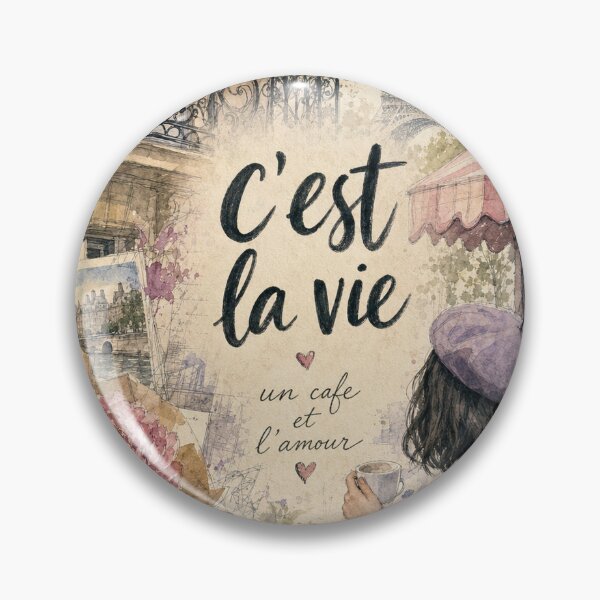 Item preview, Watercolor Paris France - C'est la Vie Travel Art Collage designed and sold by VisualArtsOasis.