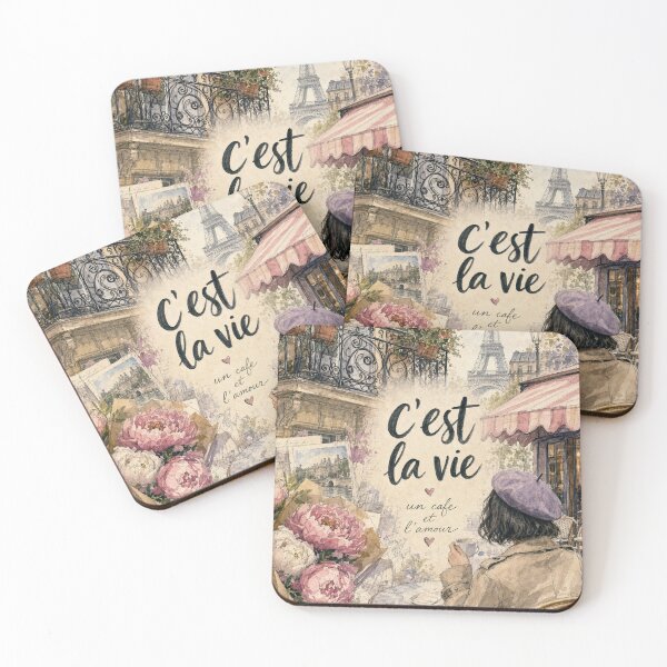 Item preview, Watercolor Paris France - C'est la Vie Travel Art Collage designed and sold by VisualArtsOasis.