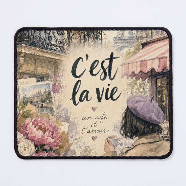 Item preview, Watercolor Paris France - C'est la Vie Travel Art Collage designed and sold by VisualArtsOasis.
