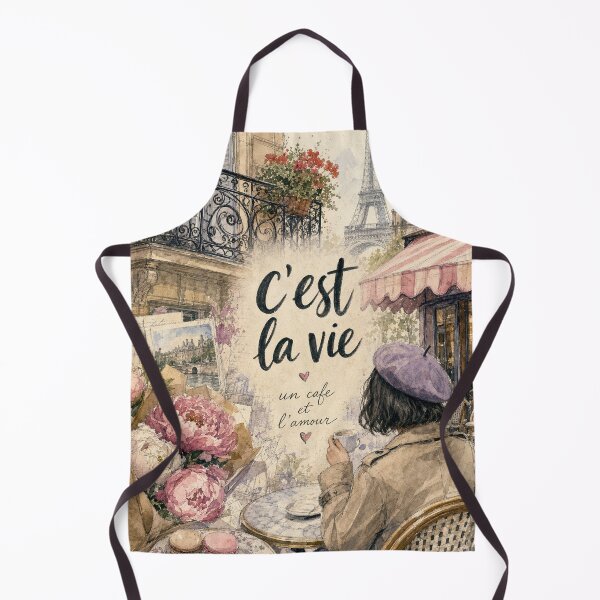 Item preview, Watercolor Paris France - C'est la Vie Travel Art Collage designed and sold by VisualArtsOasis.