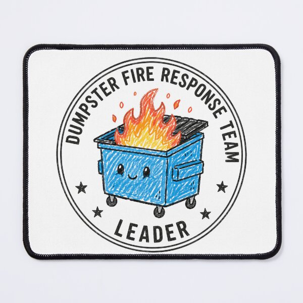 Item preview, Dumpster Fire Response Team Leader Funny Manager Humor Chaos Coordinator designed and sold by HumansStuck12.